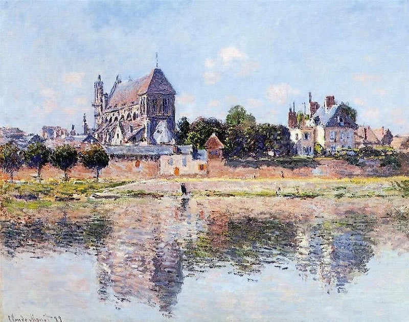 Gezicht op de kerk van Vernon - Claude Monet