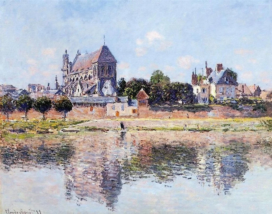 Gezicht op de kerk van Vernon - Claude Monet