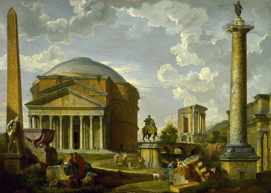 Fantastisch uitzicht op het Pantheon en andere monumenten van het oude Rome - Giovanni Paolo Panini

Source:
Vue fantastique du Panthéon et d'autres monuments de la Rome antique - Giovanni Paolo Panini