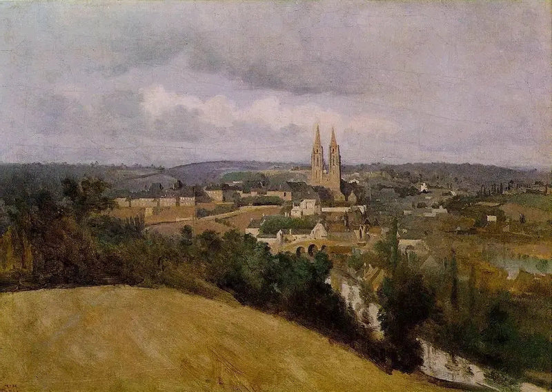 Algemeen uitzicht op de stad Saint-Lô - Jean-Baptiste Camille Corot