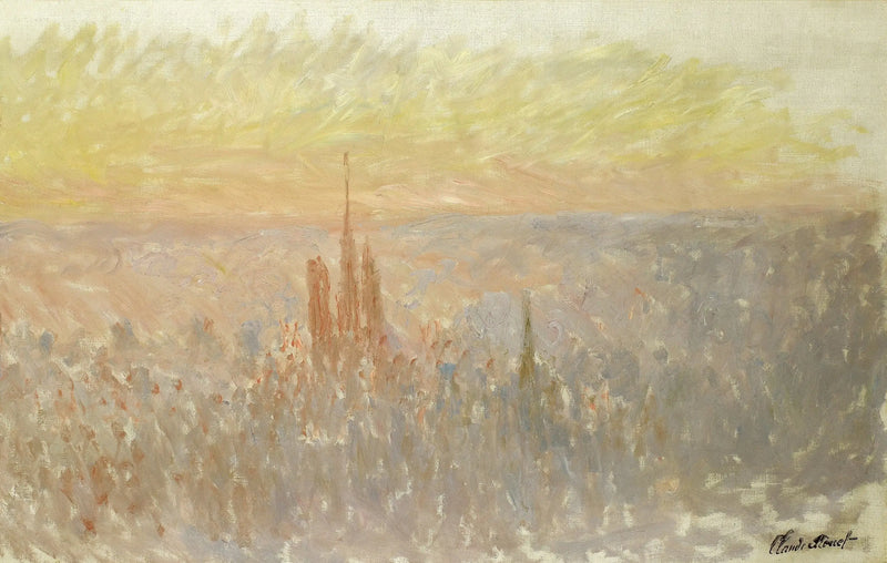 Algemeen uitzicht op Rouen - Claude Monet