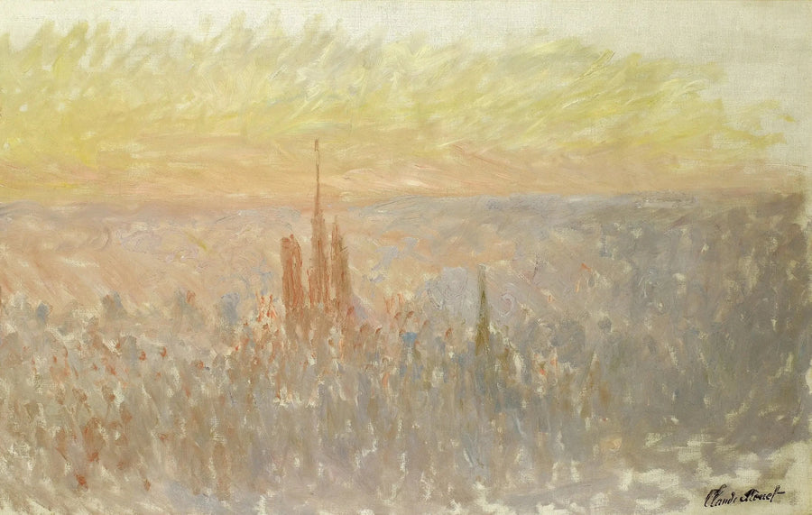 Algemeen uitzicht op Rouen - Claude Monet