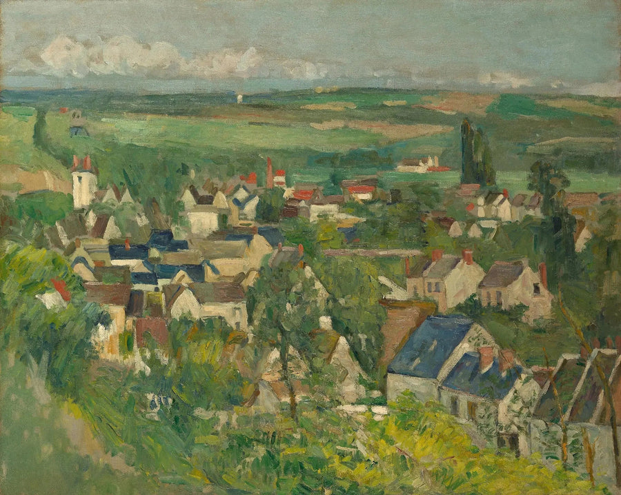 Panoramisch uitzicht op Auvers-sur-Oise - Paul Cézanne