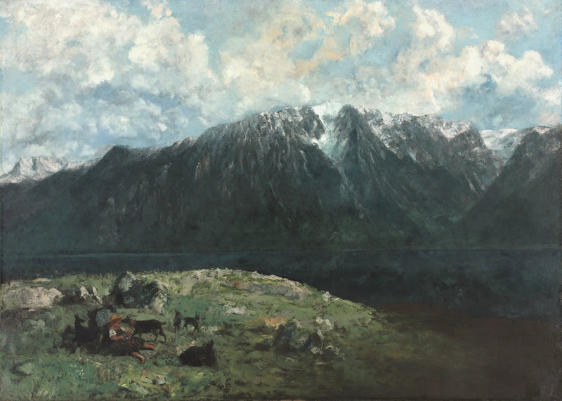 Panoramisch uitzicht op de Alpen, Les Dents du Midi - Gustave Courbet