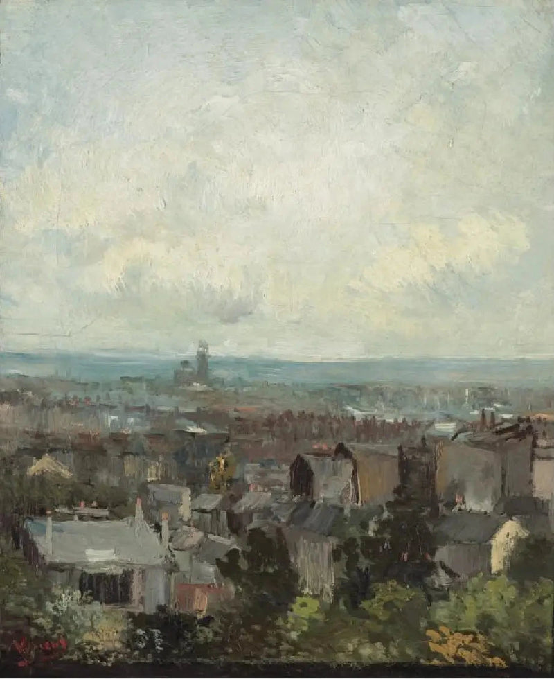 Gezicht op Parijs in de omgeving van Montmartre - Vincent van Gogh