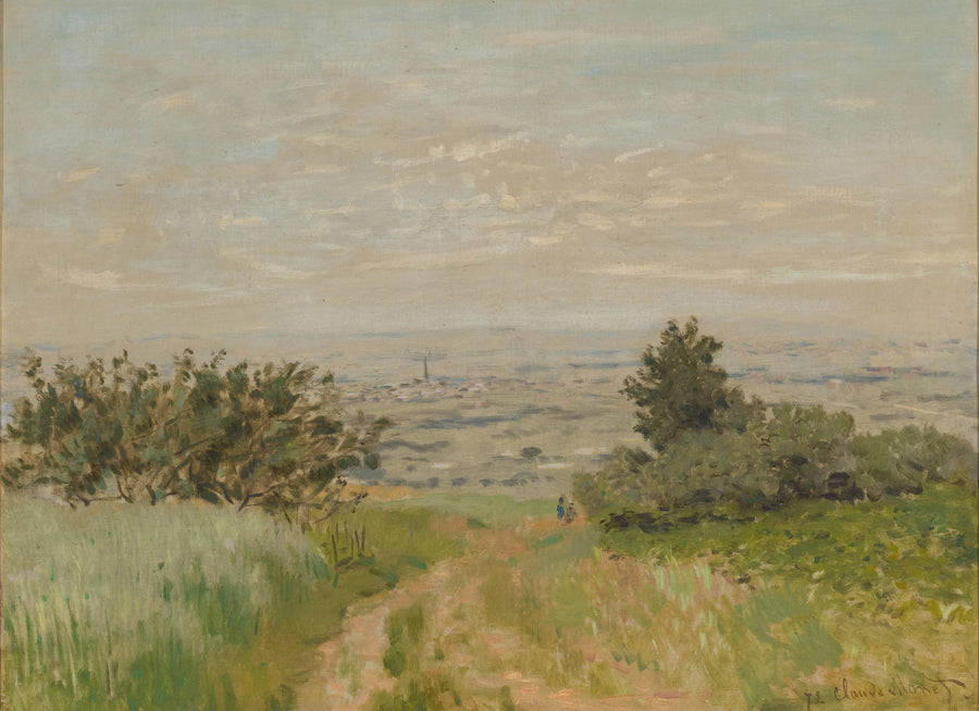 Uitzicht op de vlakte bij Argenteuil, hellingen van Sannois - Claude Monet