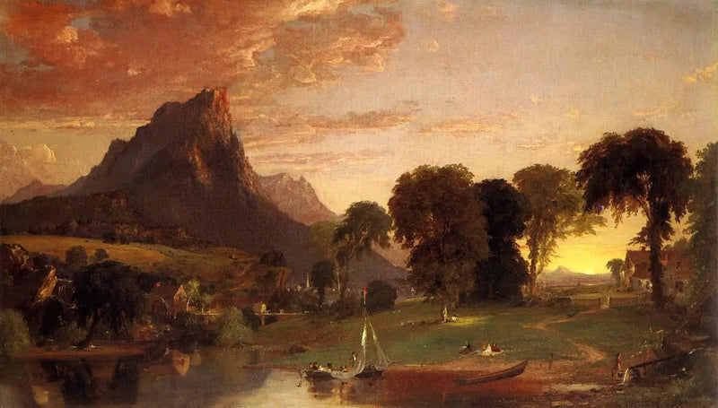 Uitzicht nabij Sherburne, Chenango County - Jasper Francis Cropsey