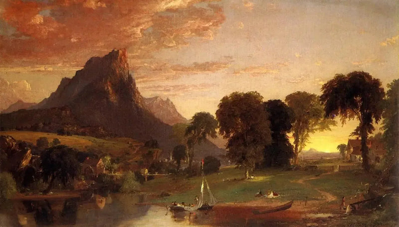 Uitzicht nabij Sherburne, Chenango County - Jasper Francis Cropsey