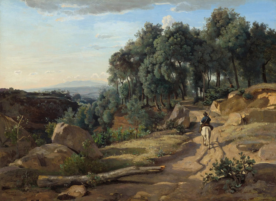 Uitzicht bij Volterra - Jean-Baptiste Camille Corot
