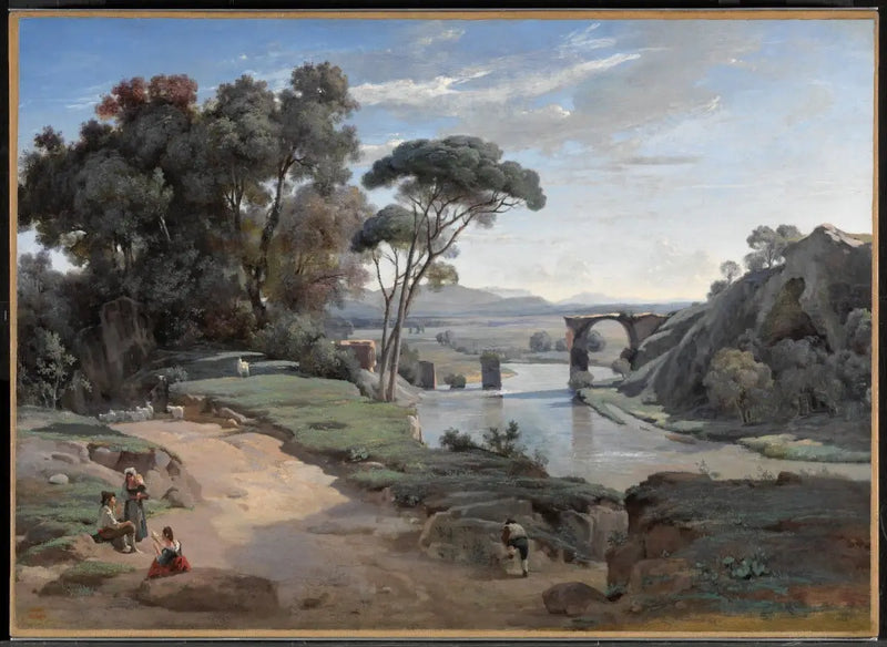 Uitzicht genomen in Narni - Jean-Baptiste Camille Corot