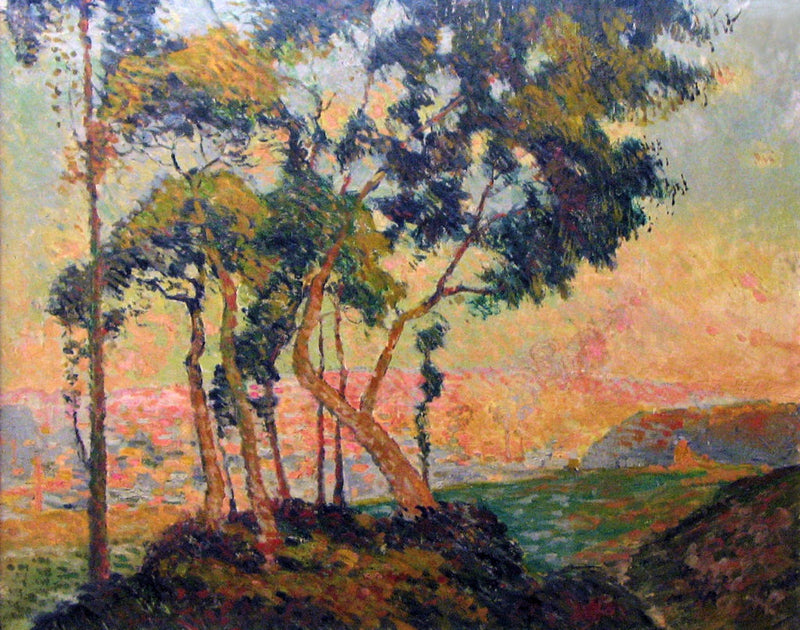 Uitzicht genomen op de Mont-Gargan bij zonsondergang - Robert Antoine Pinchon