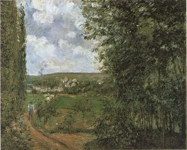 Uitzicht vanaf de kust van de Gratte-Coqs, Pontoise - Camille Pissarro