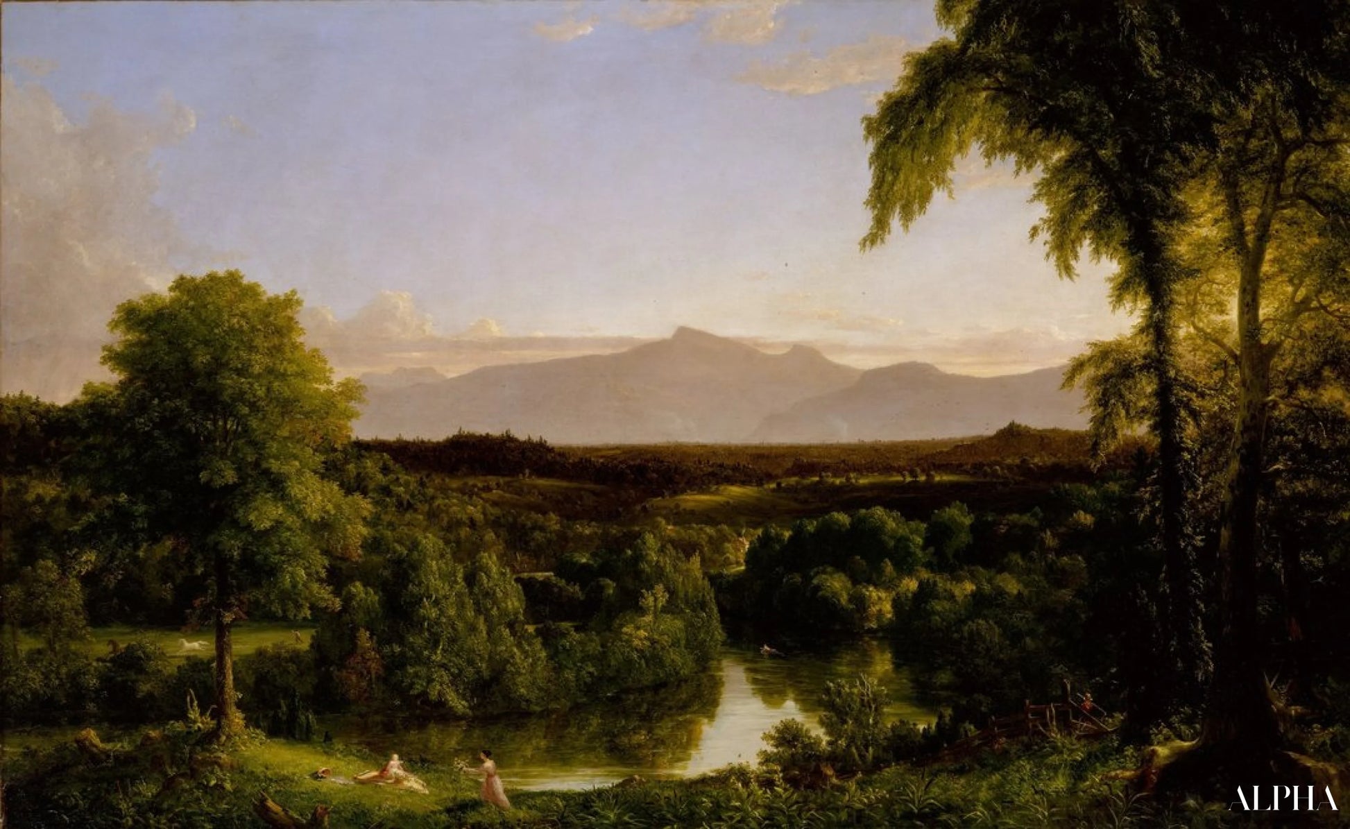 Uitzicht op de Catskill - Thomas Cole - Reproducties van schilderijen en hoogwaardige schilderijen