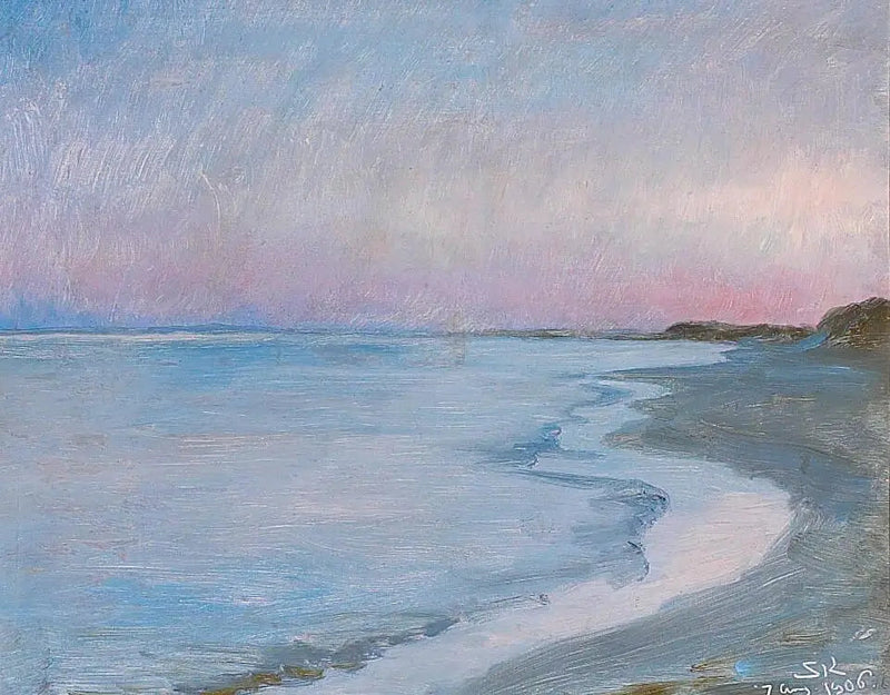 Uitzicht op het strand van Skagen, 's avonds. - Peder Severin Krøyer