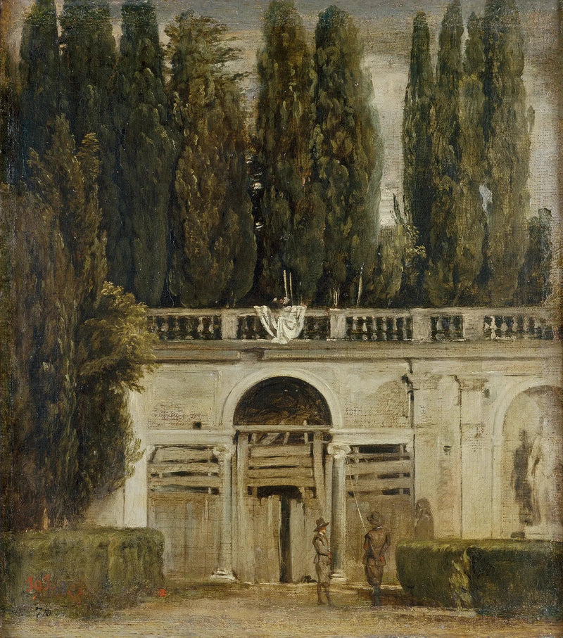 Uitzicht op de tuin van Villa Médici in Rome - Diego Velázquez