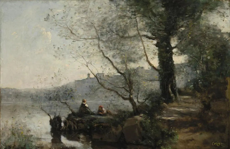 Uitzicht op het Gardameer - Jean-Baptiste Camille Corot