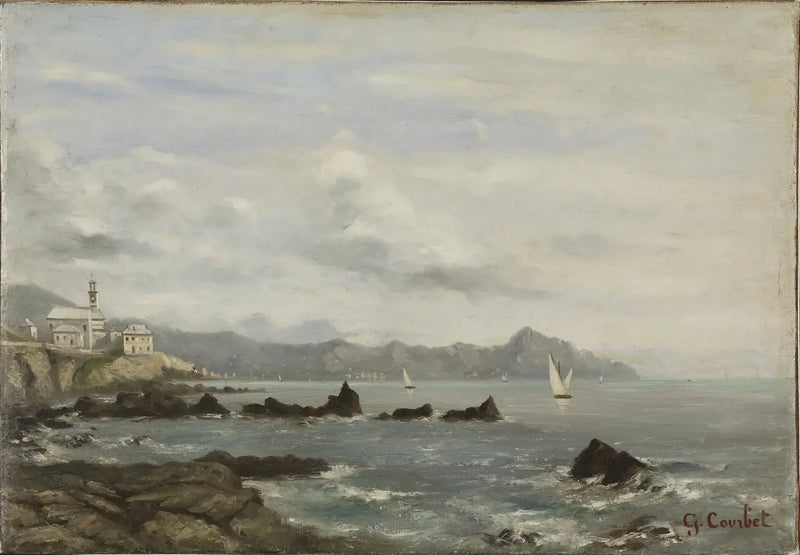 Uitzicht op het Meer van Genève - Gustave Courbet