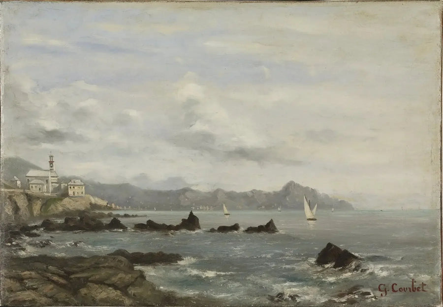 Uitzicht op het Meer van Genève - Gustave Courbet
