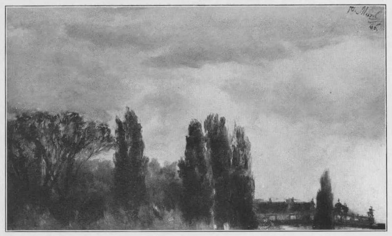 Uitzicht op het park van Prins Albrecht - Adolph von Menzel