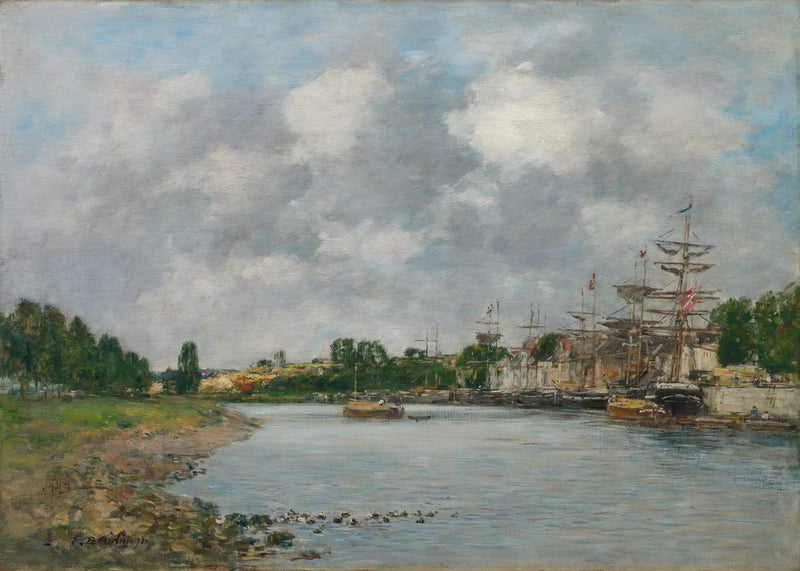 Uitzicht op de haven van Saint-Valéry-sur-Somme - Eugène Boudin