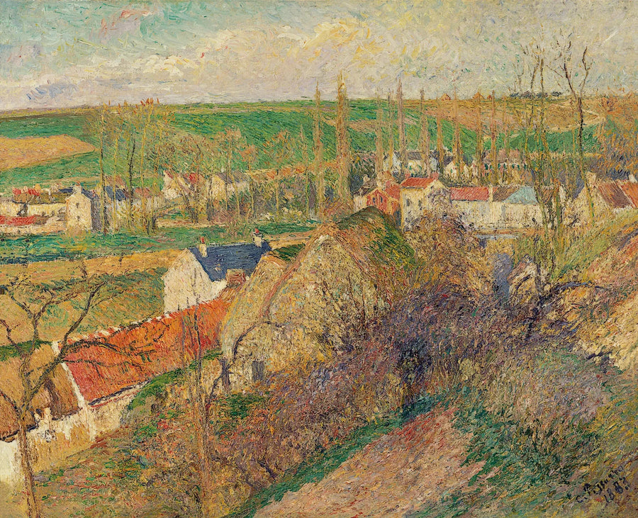 Uitzicht op het dorp Osny - Camille Pissarro