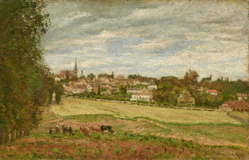 Uitzicht op het dorp Marly-le-Roi - Camille Pissarro