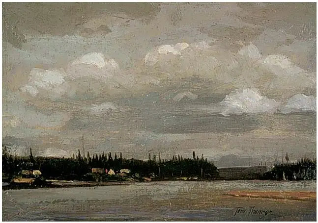 Uitzicht op een meer: oever met huizen - Tom Thomson

Source:
Vue sur un lac : rivage avec maisons - Tom Thomson