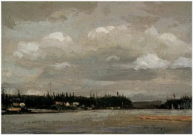 Uitzicht op een meer: oever met huizen - Tom Thomson

Source:
Vue sur un lac : rivage avec maisons - Tom Thomson