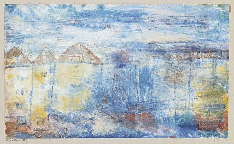 Uitzicht op een plein - Paul Klee