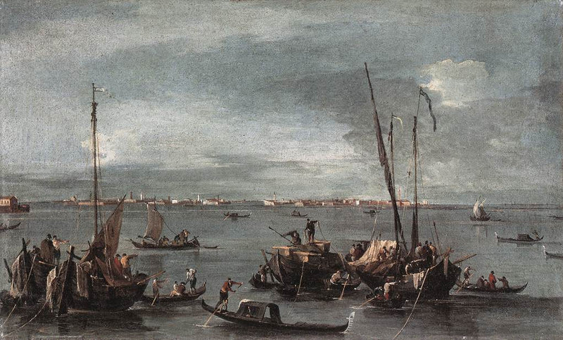 Uitzicht op Murano vanaf de Fondamente Nuove, Venetië - Francesco Guardi