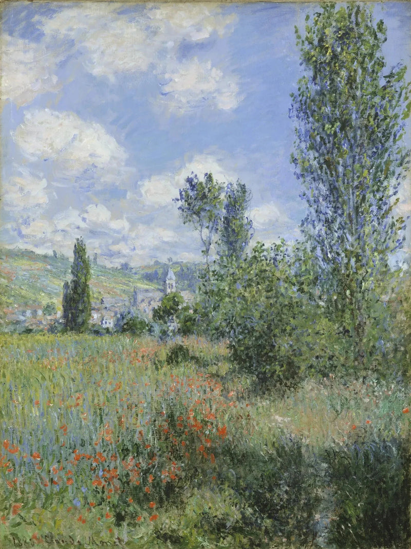 Uitzicht op Vétheuil W592 - Claude Monet