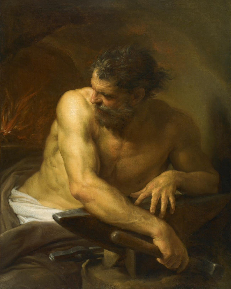 Vulcán in zijn smederij - Pompeo Batoni