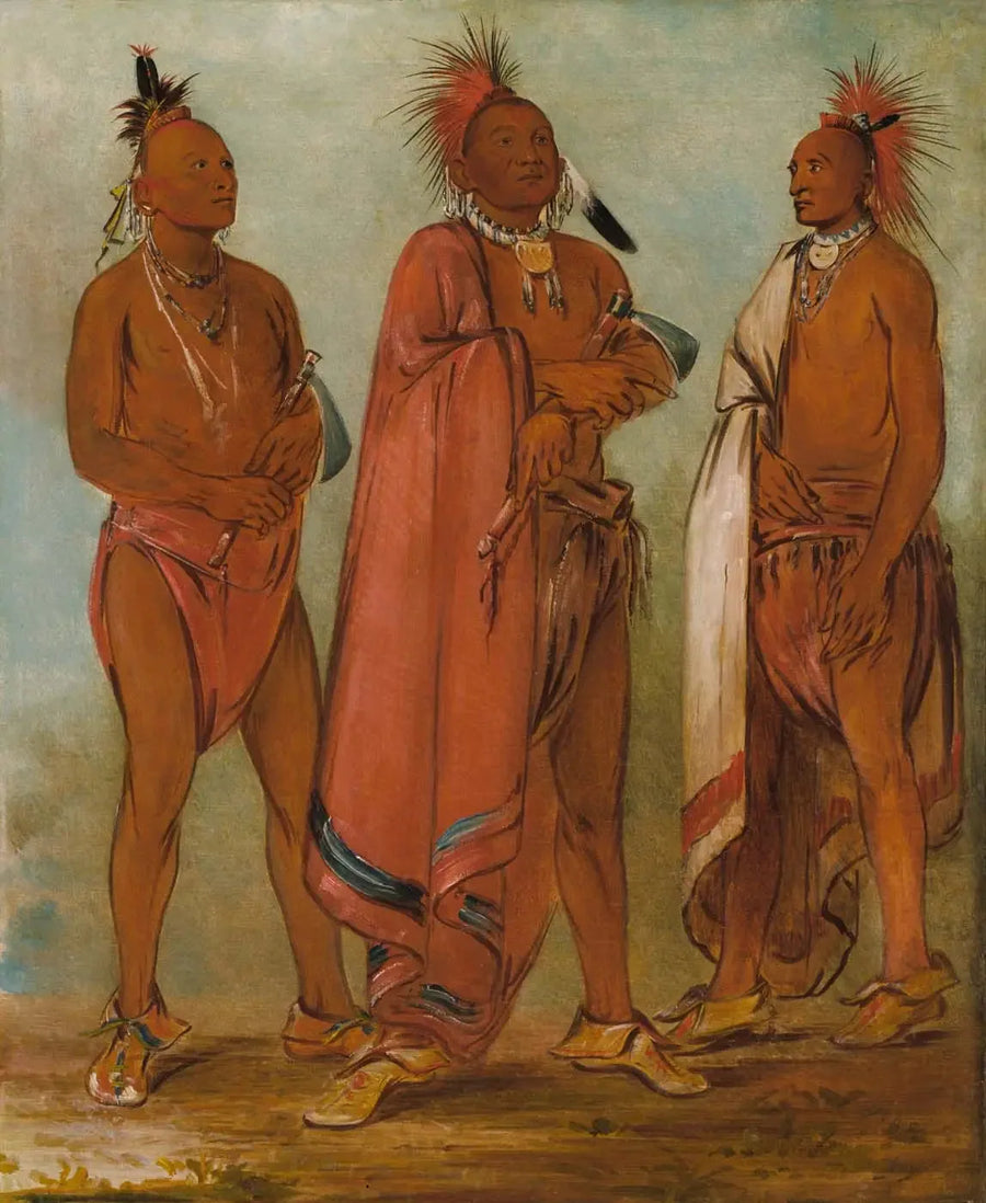 Reproductie van een klassiek olieverfschilderij - Schilderij van de 19e eeuw, handgeschilderd, met lijst, 50x70 cm

Source:
Wa-másh-ee-sheek, Celui qui enlève ; Wa-chésh-uk, La guerre ; Mink-chésk, Trois jeunes hommes distingués - George Catlin