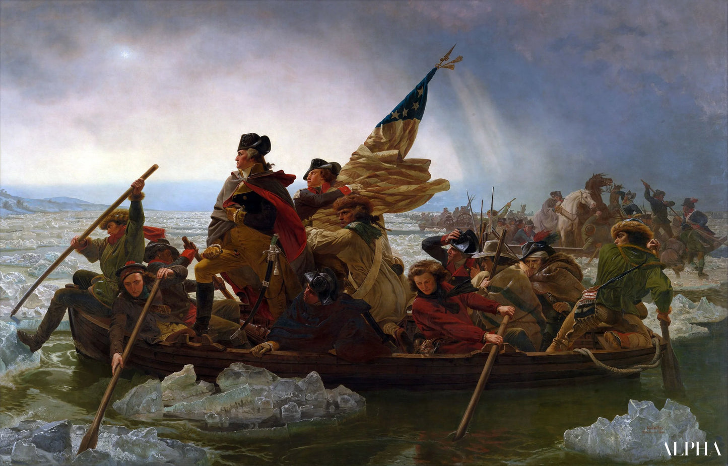 Washington die de Delaware oversteekt - Emanuel Leutze - Reproducties van hoogwaardige schilderijen en kunstwerken