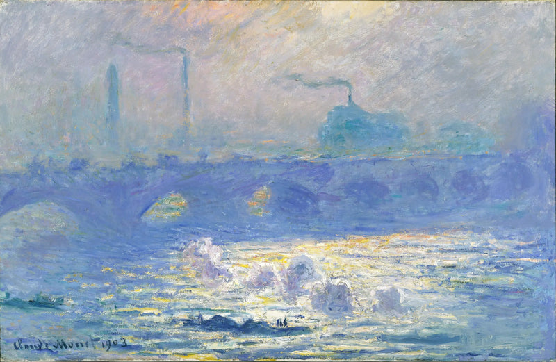 Waterloo Bridge, zonlicht effect - Claude Monet