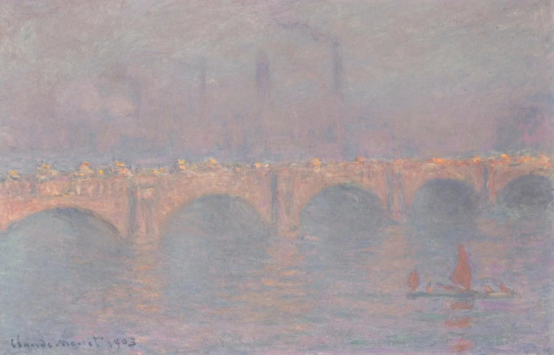 Waterloo Bridge, verhulde zon - Claude Monet