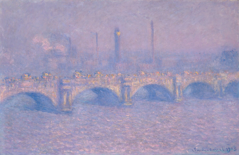 Waterloo Bridge, gesluierde zon W1590 - Claude Monet