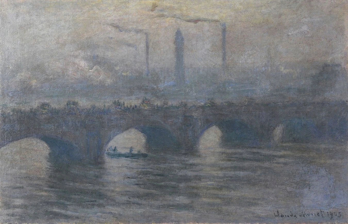Waterloo Bridge, grijs weer W1562 - Claude Monet