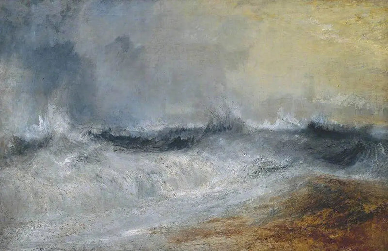 Golven die tegen de Wind Breken - J. M. W. Turner