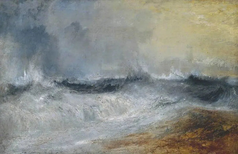 Golven die tegen de Wind Breken - J. M. W. Turner