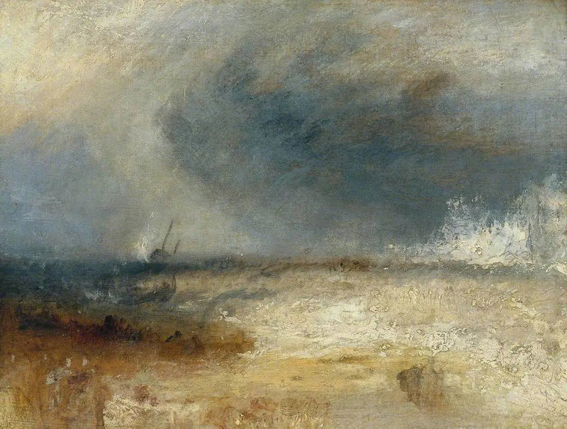 Golven die op een Kust Breken - J. M. W. Turner