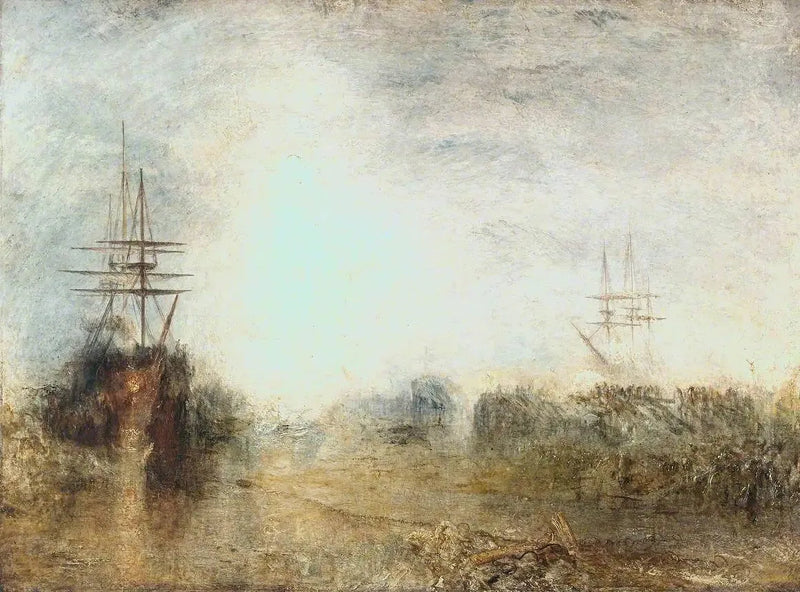 Walvisvaarders (Koken Blubber) Verstrikt in Fout IJs, Pogend Zichzelf te Ontsnappen - J. M. W. Turner
