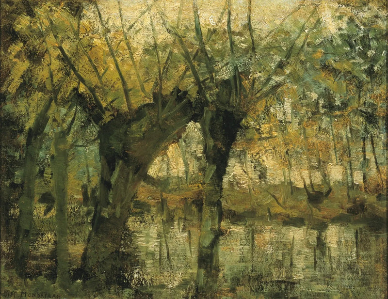 Wilgenhof: Indruk van licht en schaduw - Piet Mondrian