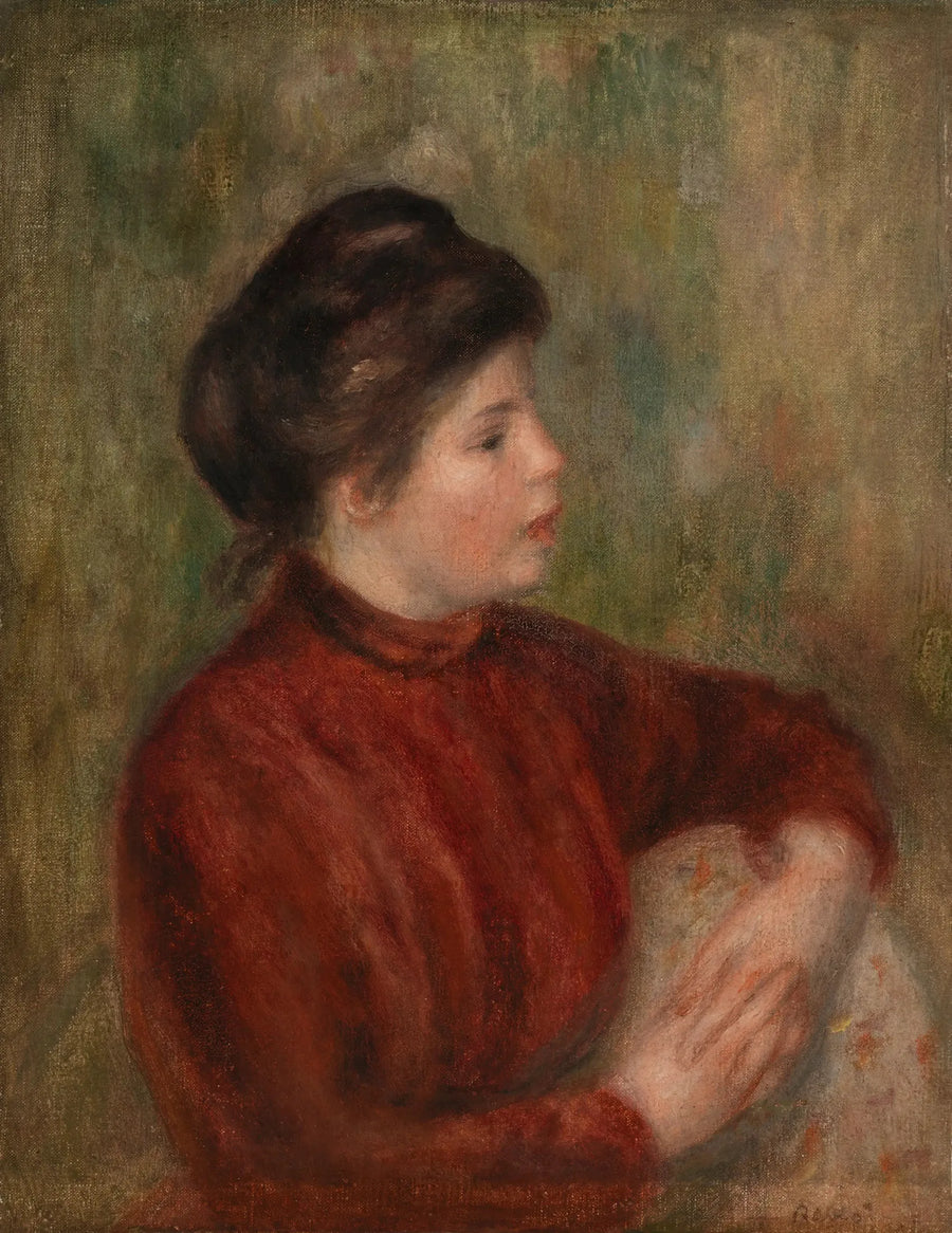 Vrouw leunend op een stoel (Femme appuyée sur une chaise) - Pierre-Auguste Renoir