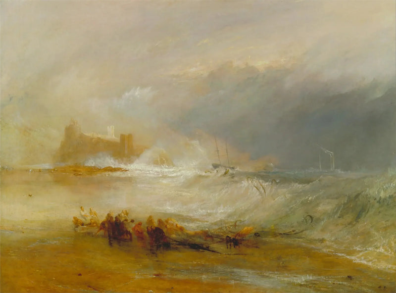 Wreckers -- Kust van Northumberland, met een stoomboot die een schip voor de kust helpt - J. M. W. Turner