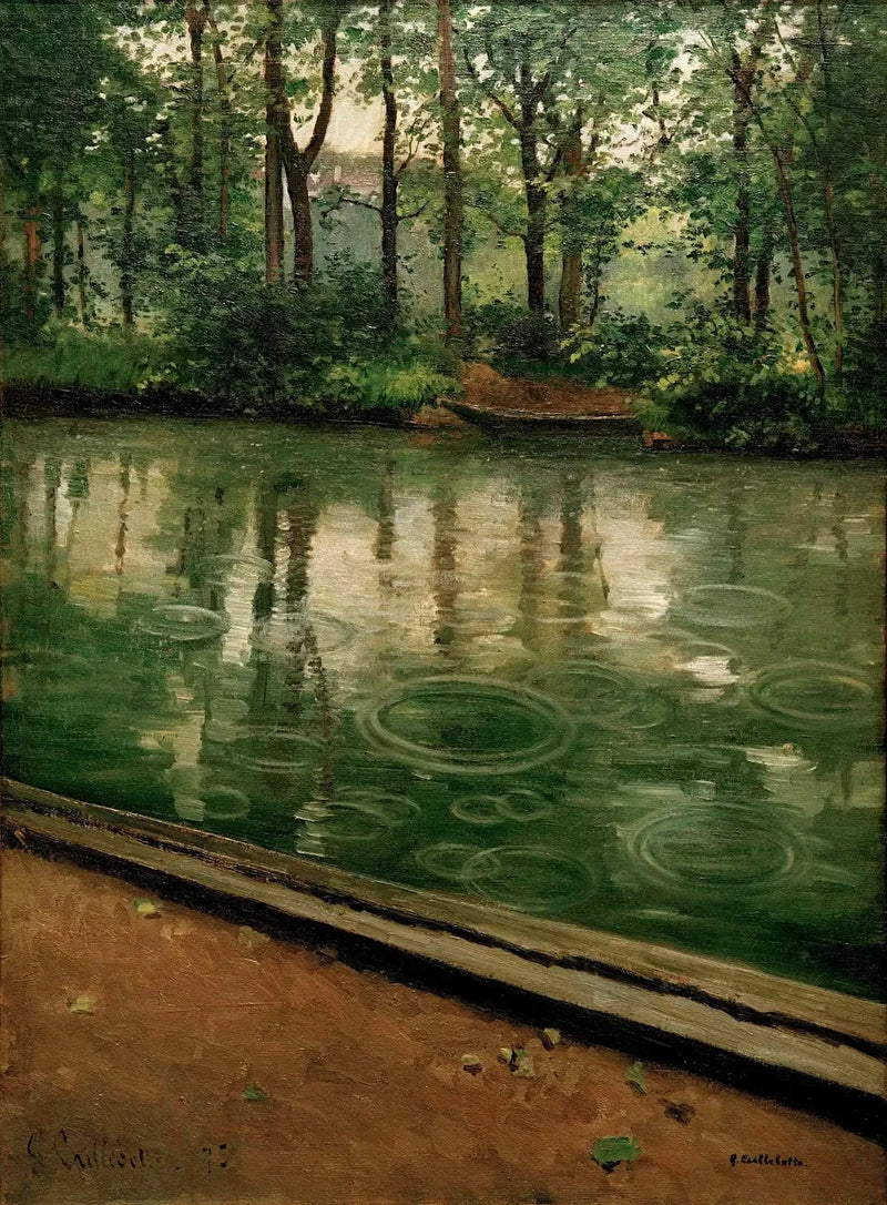 Yerres, Effect van de regen - Gustave Caillebotte