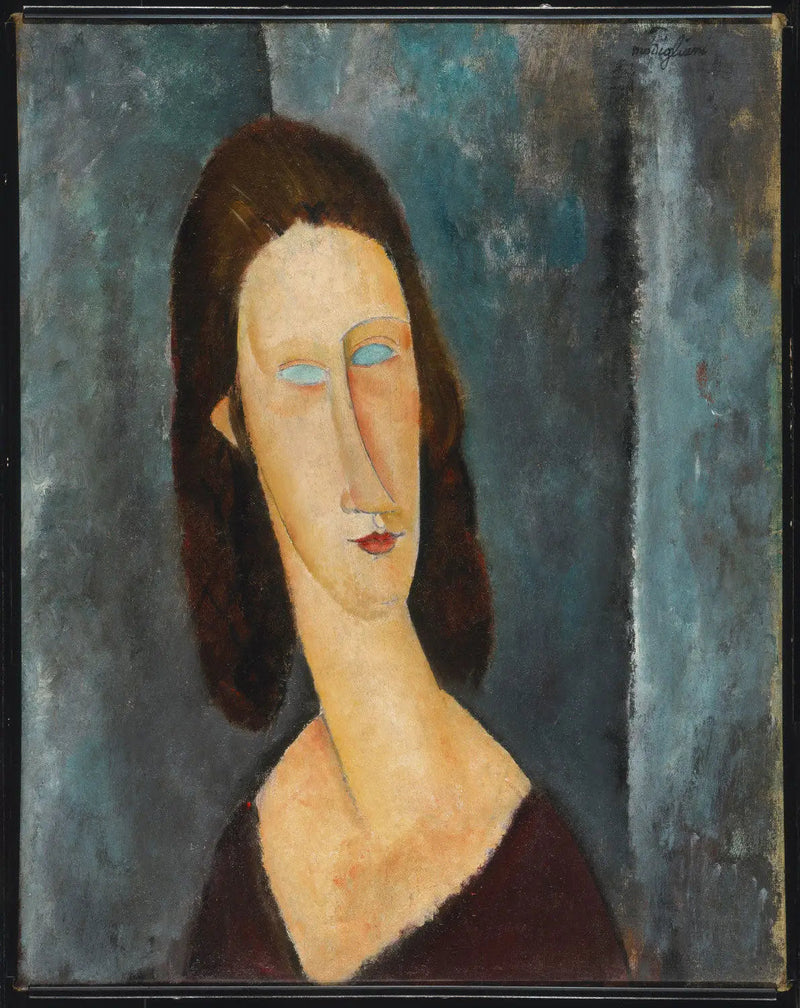 Blauwe ogen (Portret van Madame Jeanne Hébuterne) - Amedeo Modigliani
