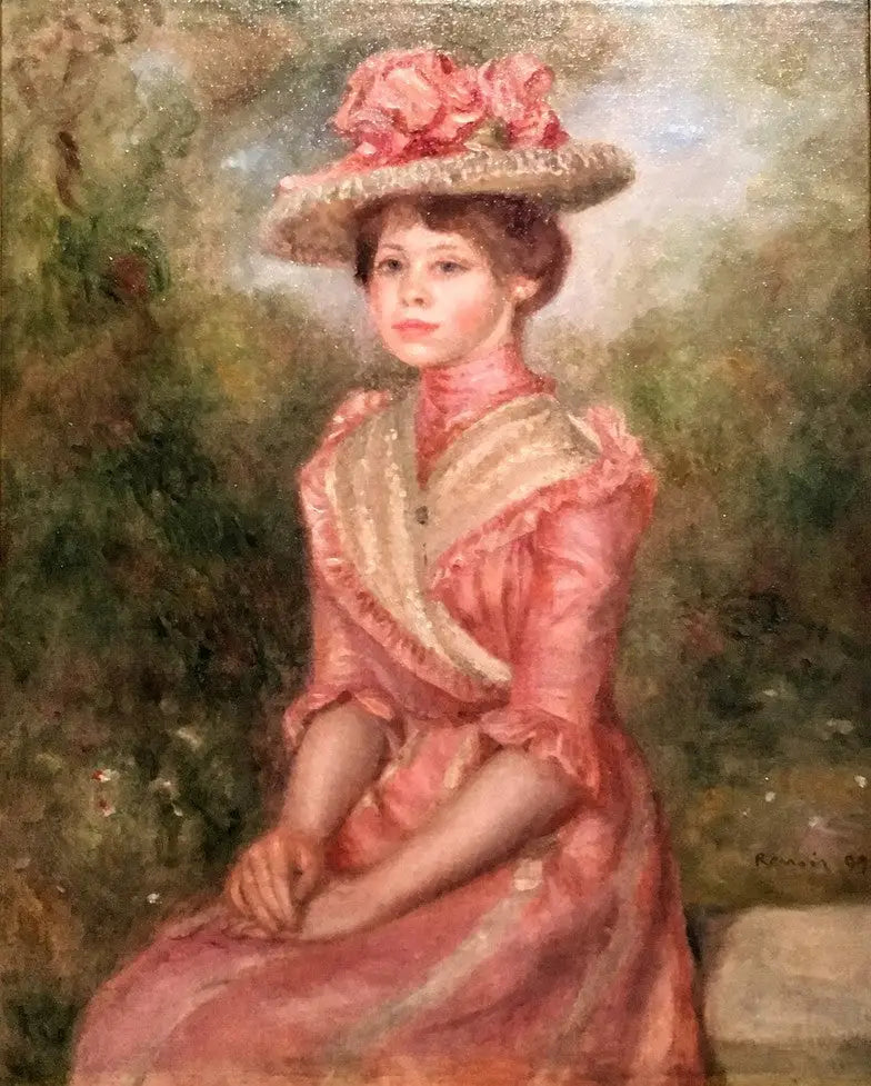 Yvonne in het roze - Pierre-Auguste Renoir