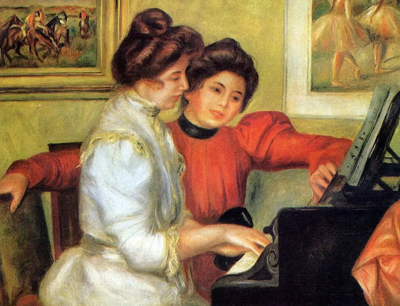 Yvonne en Christine Lerolle aan de piano - Pierre-Auguste Renoir
