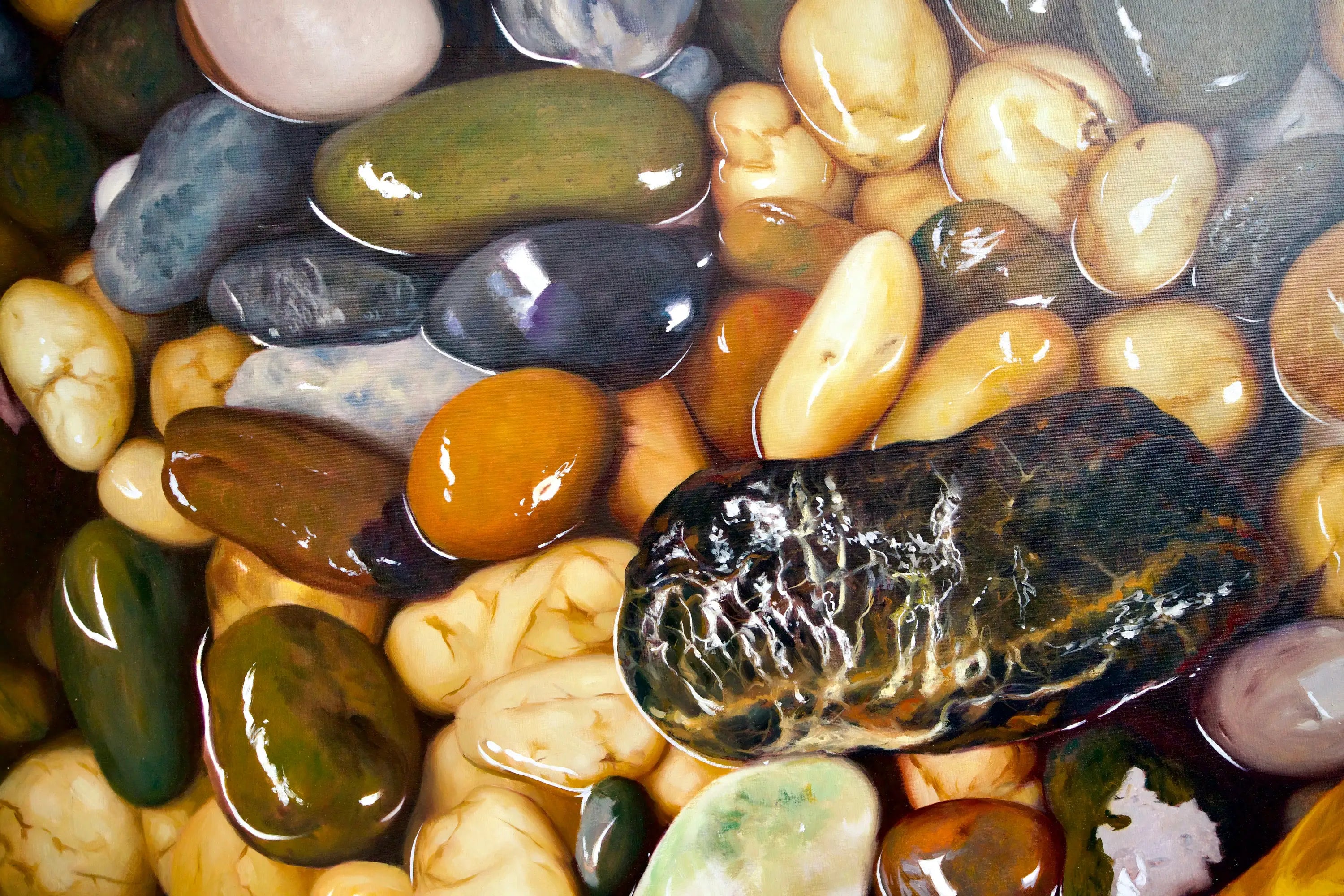 Zen Cailloux | 150 x 100 cm Reproductions de tableaux à la peinture à l’huile